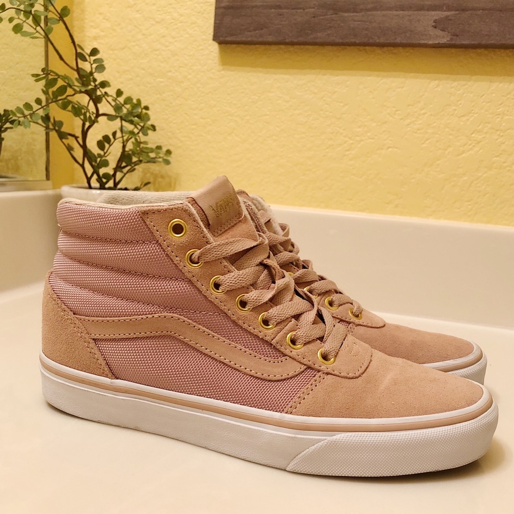 Blush Vans Mid Tops
